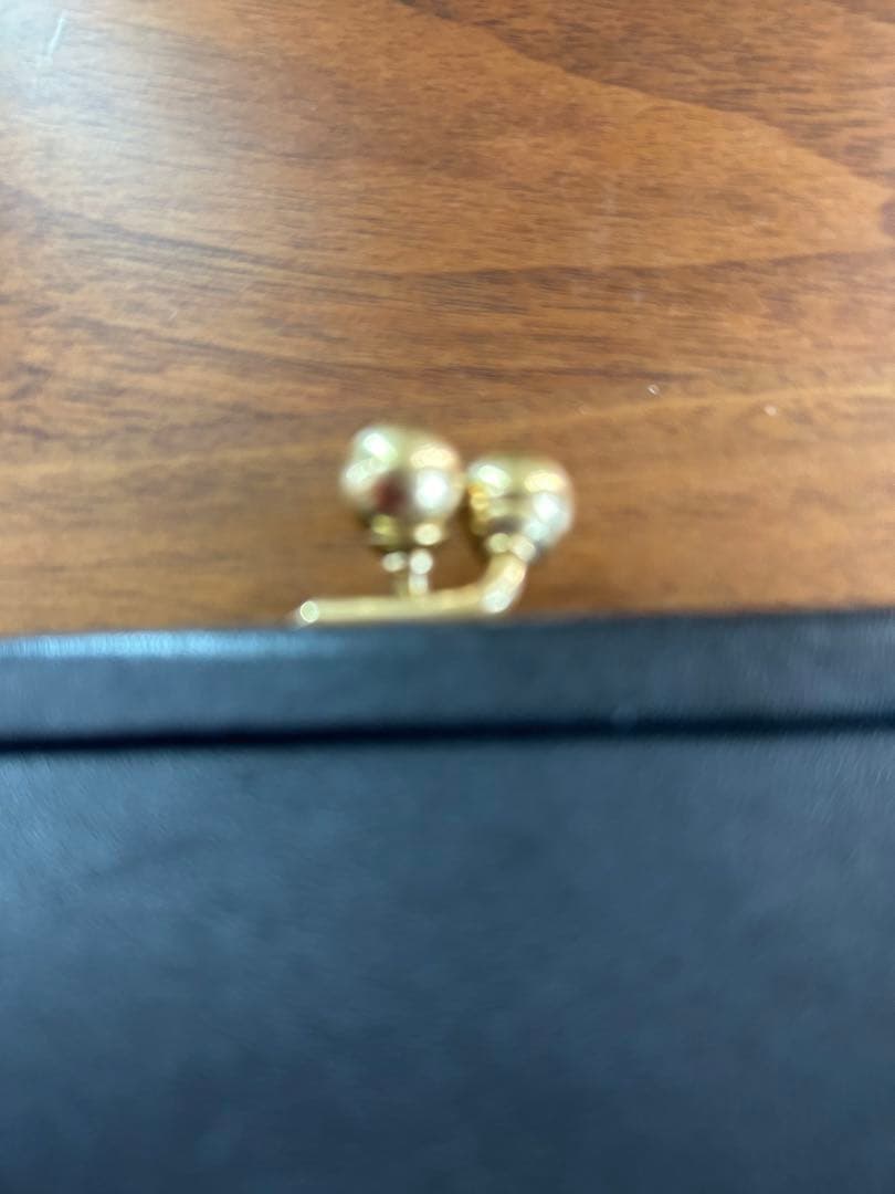 COACHコーチ黒のがま口ケース小銭に入れ