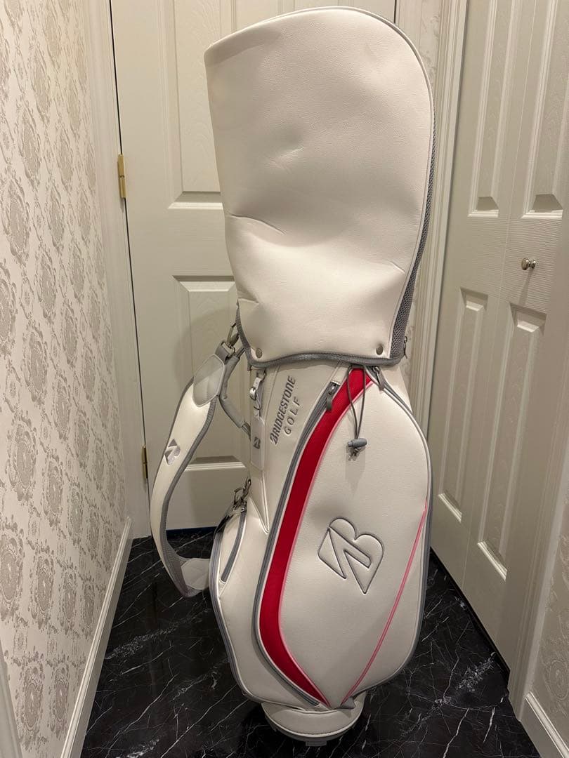 ブリヂストン Z-SPORT キャディバッグ ホワイト/レッド/レディース