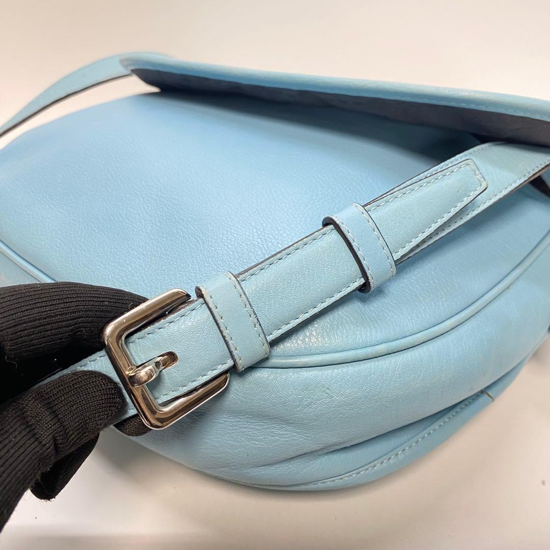 【希少カラー】ロエベ ヘリテージ ショルダーバッグ ブルー 水色 Loewe