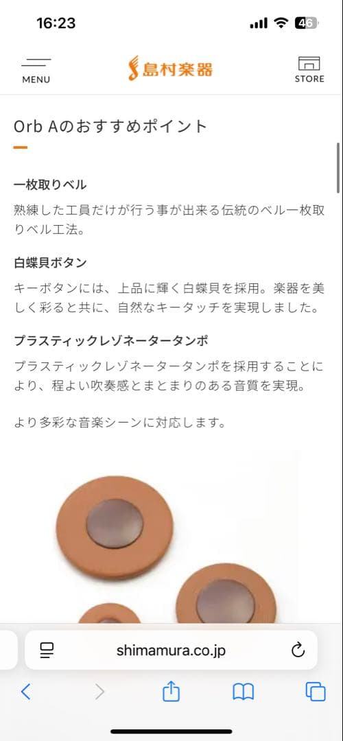 Festi Orb A アルトサックス 島村楽器　美品 豪華彫刻　白蝶貝キー