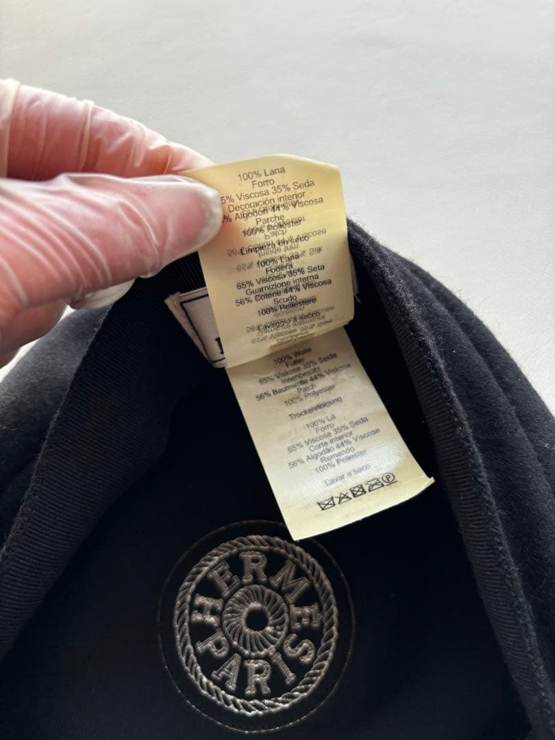 HERMES 黒 ベレー帽