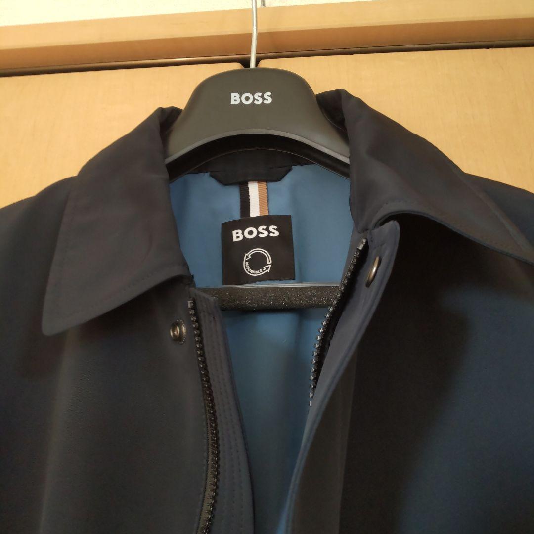 HUGO BOSS ネイビー ステンカラーコート サイズ50
