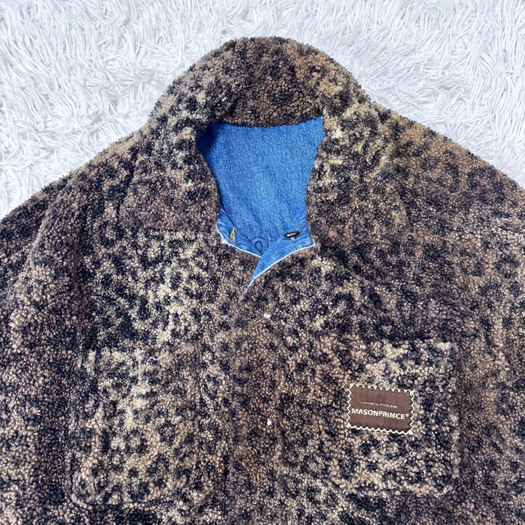 【グリコ様希少】メゾンプリンス リバーシブル デニムジャケット ボア L 3