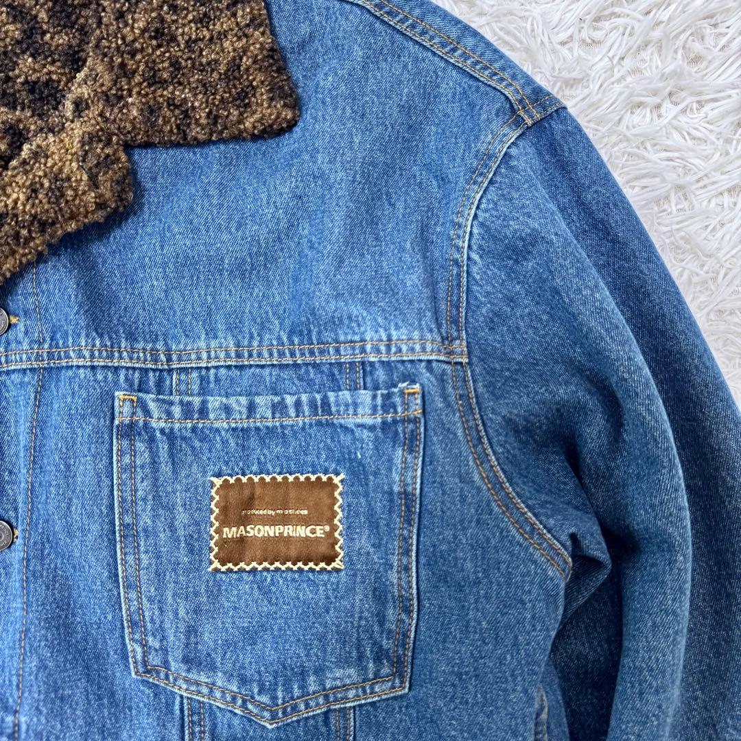 【グリコ様希少】メゾンプリンス リバーシブル デニムジャケット ボア L 3
