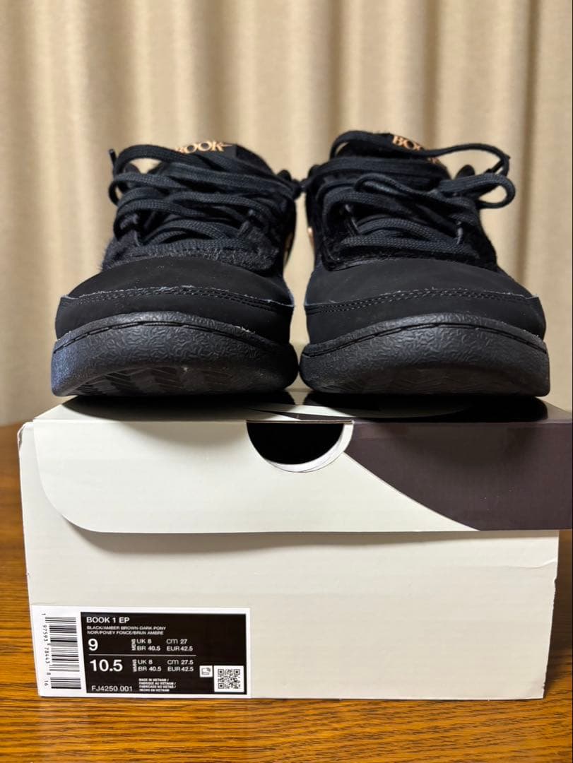 Nike BOOK1 バスケットボールシューズ ブラック/オレンジ サイズ27