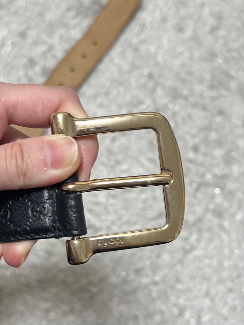 【あたしんち】GUCCI ベルト　革　GG エンボス