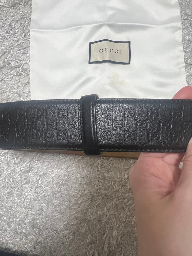 【あたしんち】GUCCI ベルト　革　GG エンボス