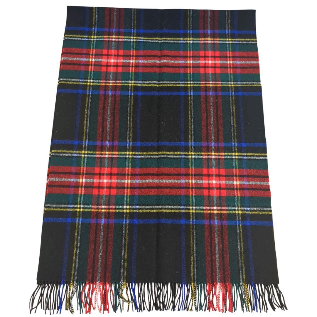 【美品/国内正規品】ジョンストンズ 現行タグ 大判ストール ブラックスチュワート