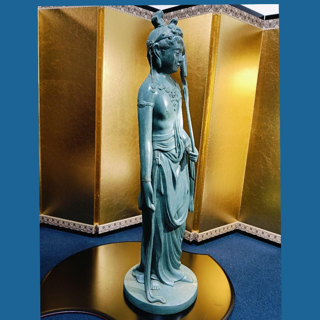 はろはろ様専用AL7 高村光雲 原型 観音菩薩 仏像 青銅色 ブロンズ