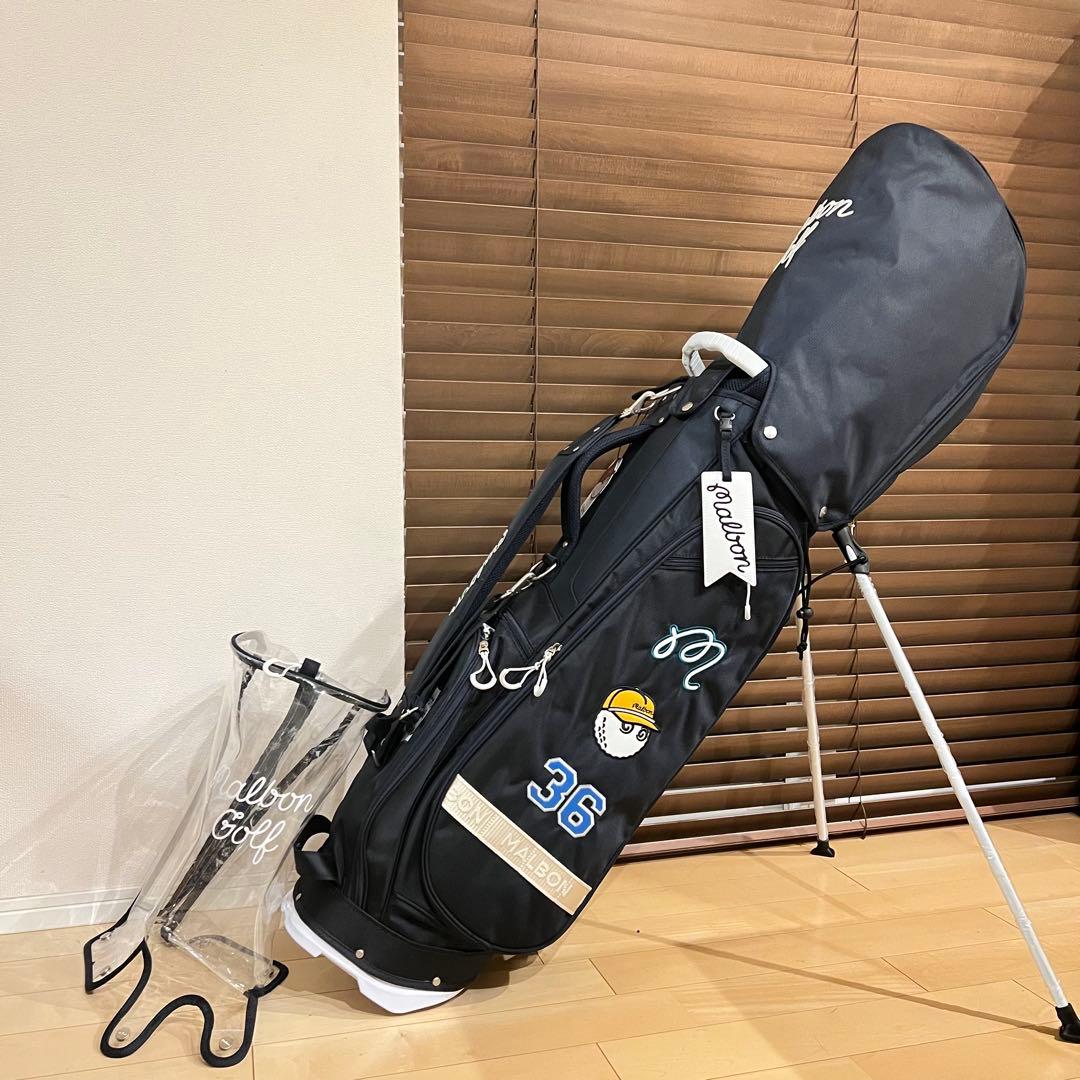 【破格】MALBON マルボンゴルフ キャディバッグ ゴルフバッグ 36紺