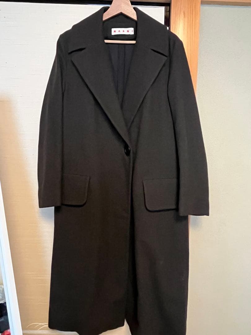 マルニ MARNI ロングコート ブラウン - メルカリ
