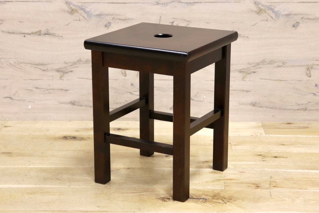 GMIK213○北海道民芸 スツール 樺材 椅子 腰掛け 飾り台 アンティーク