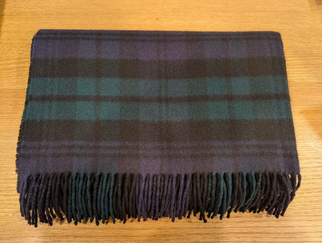 ジョンストンズ大判カシミヤストール ブラックウォッチ