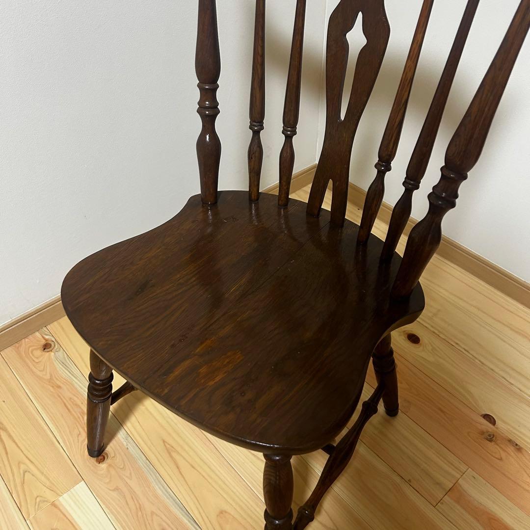 ダークブラウン ダイニングチェア　天然木