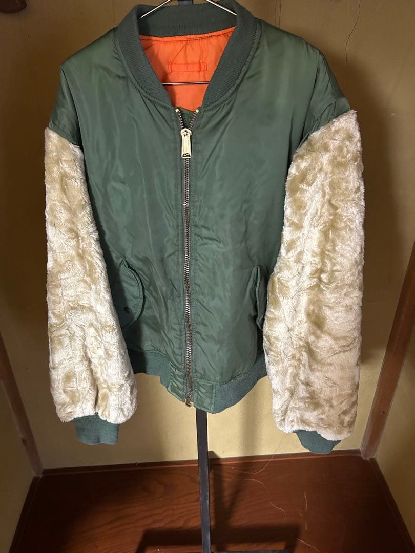 90s PHANTOMMILITARY MA-1ヴィンテージブルゾン デカジップ