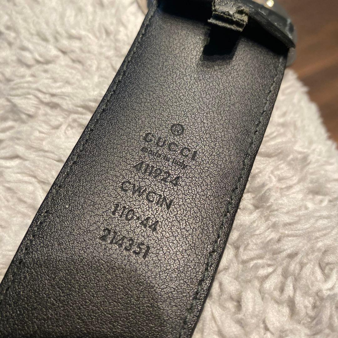 GUCCI ブラック ベルト GGロゴ 130cm