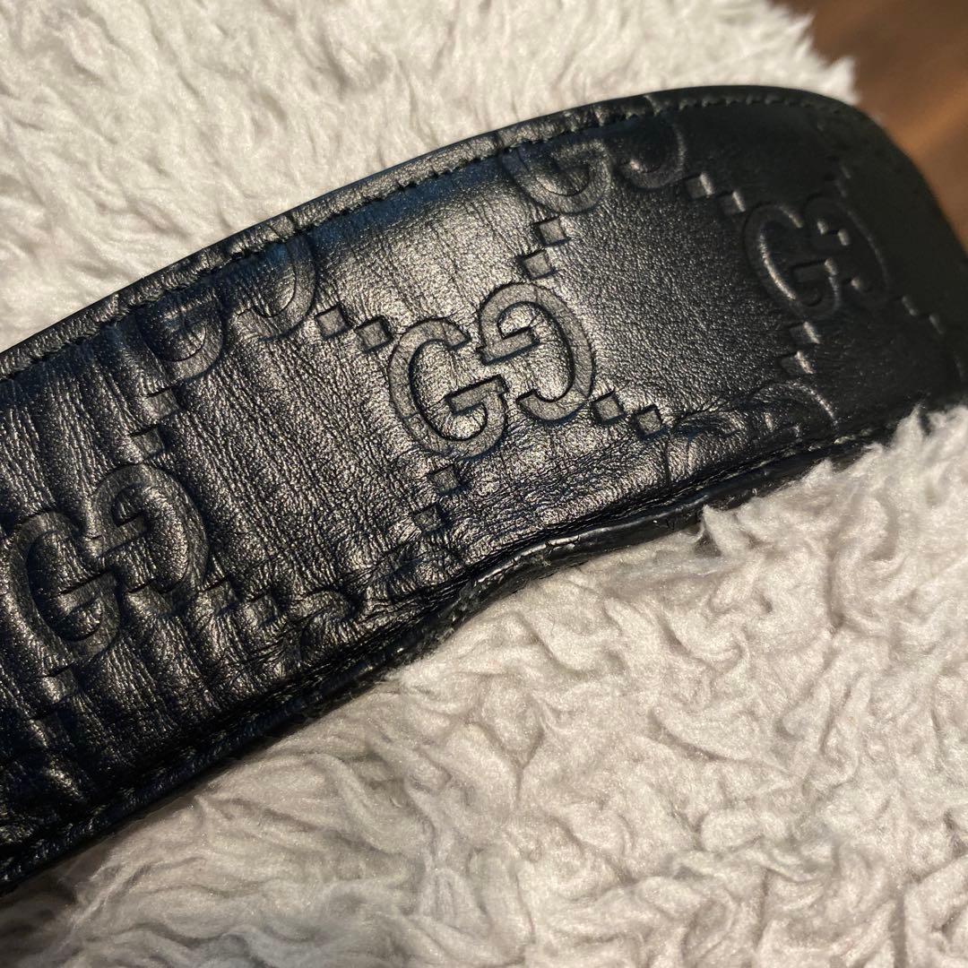 GUCCI ブラック ベルト GGロゴ 130cm