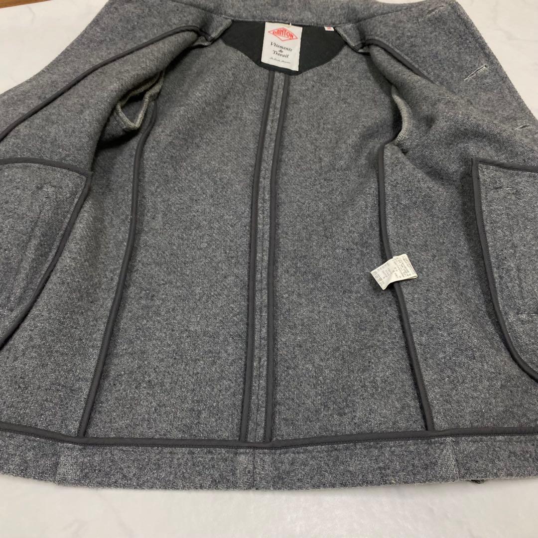 良品☆DANTON ダントン ウールモッサ シングルジャケット グレー 36