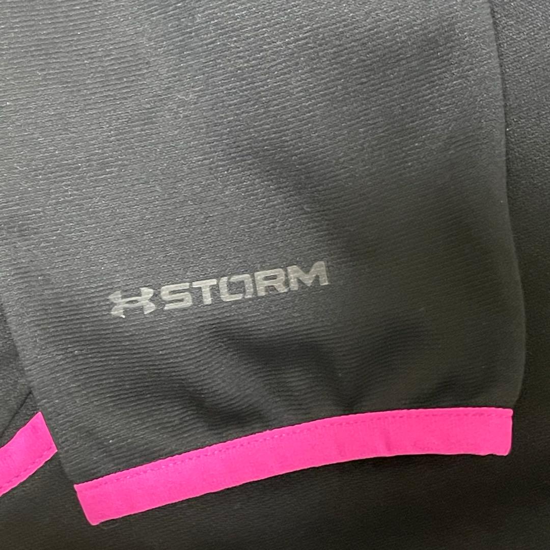 アンダーアーマー フルジップ フーディー ブラック ピンク