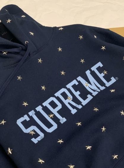 Supreme スターズスタッズ フーディ スウェットシャツ Mサイズ【美品】