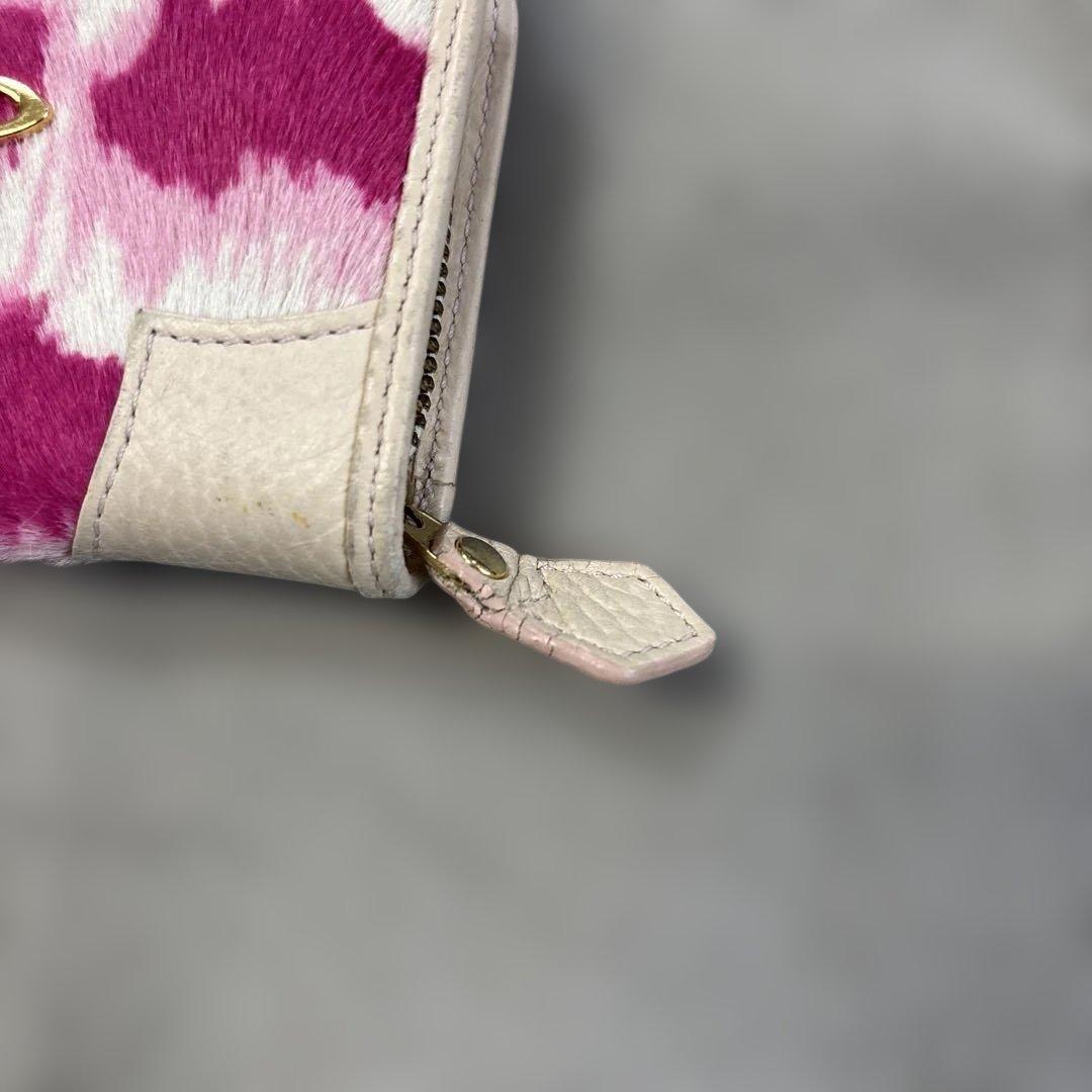 ヴィヴィアンウエストウッド ハラコ キーケース ピンクレオパード