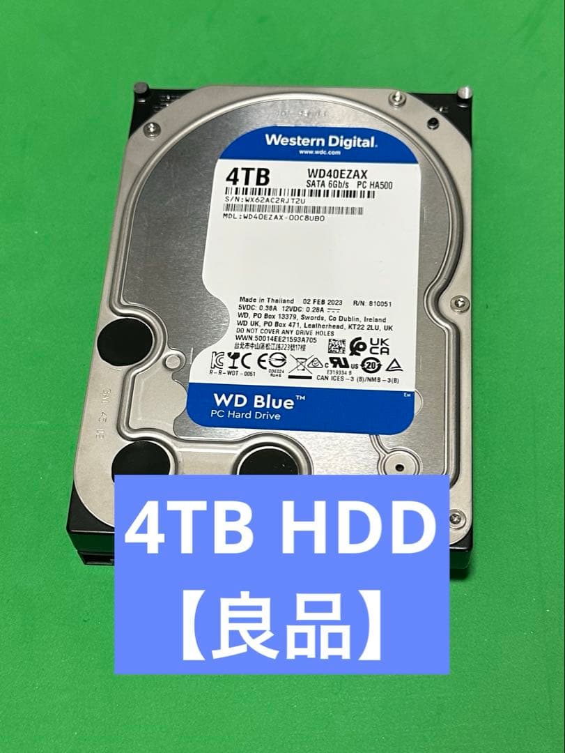 良品】WesternDigital4TB HDD WD40EZAX - メルカリ
