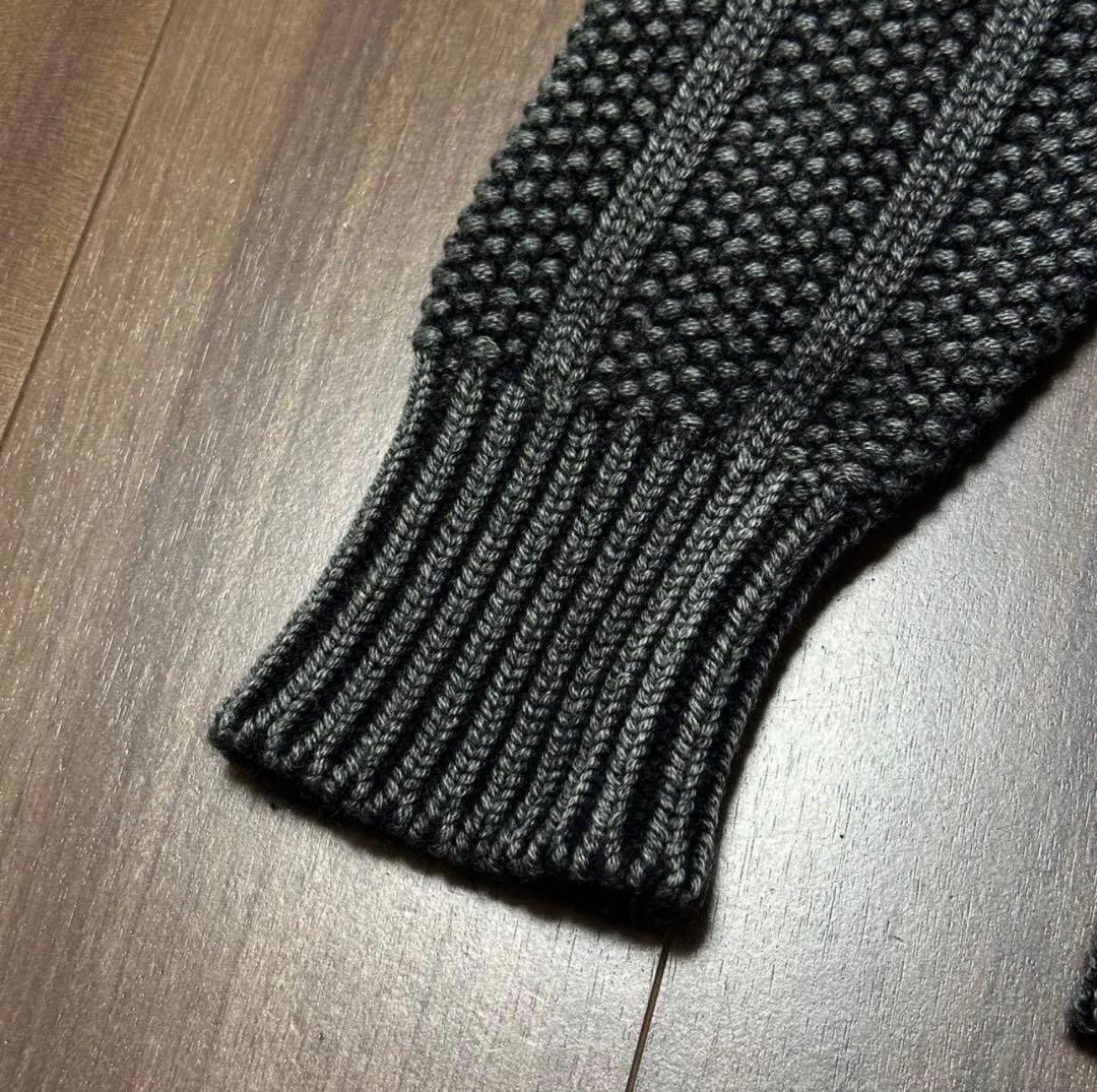 ストーンアイランド グレー リブ編みセーター