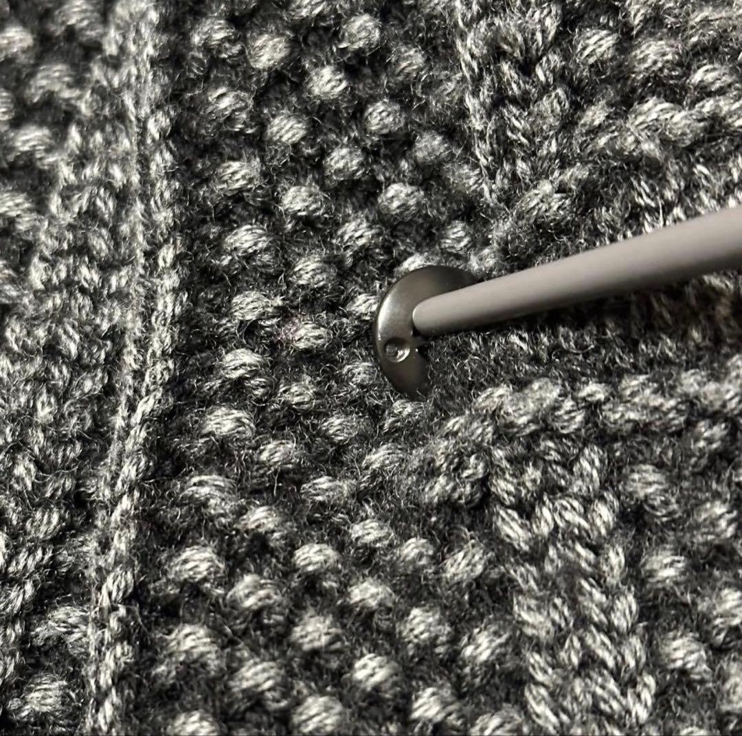 ストーンアイランド グレー リブ編みセーター