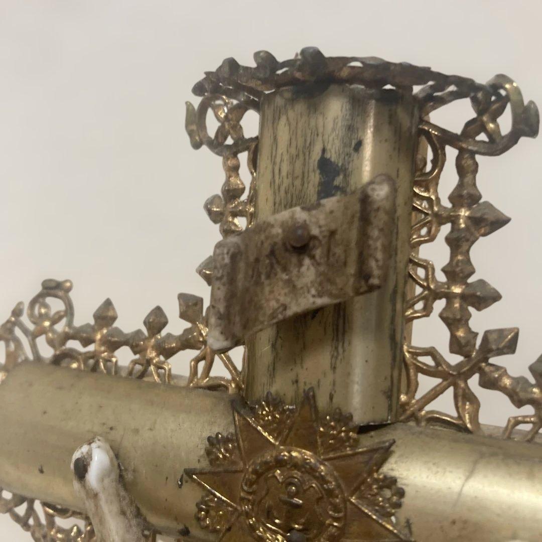 アンティーク十字架 キリスト像付き　フランス