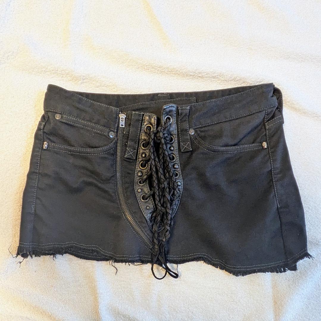 【if six was nine】サイズ25レースアップミニスカート黒【美品】