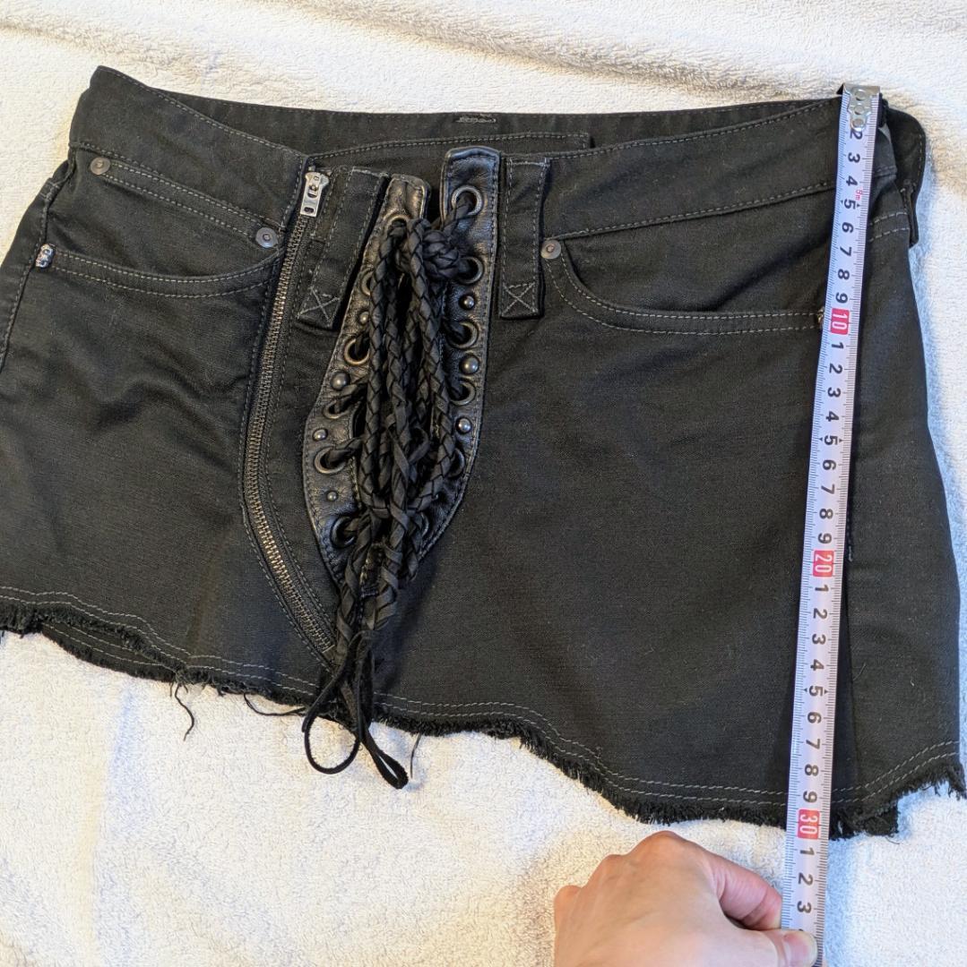 【if six was nine】サイズ25レースアップミニスカート黒【美品】