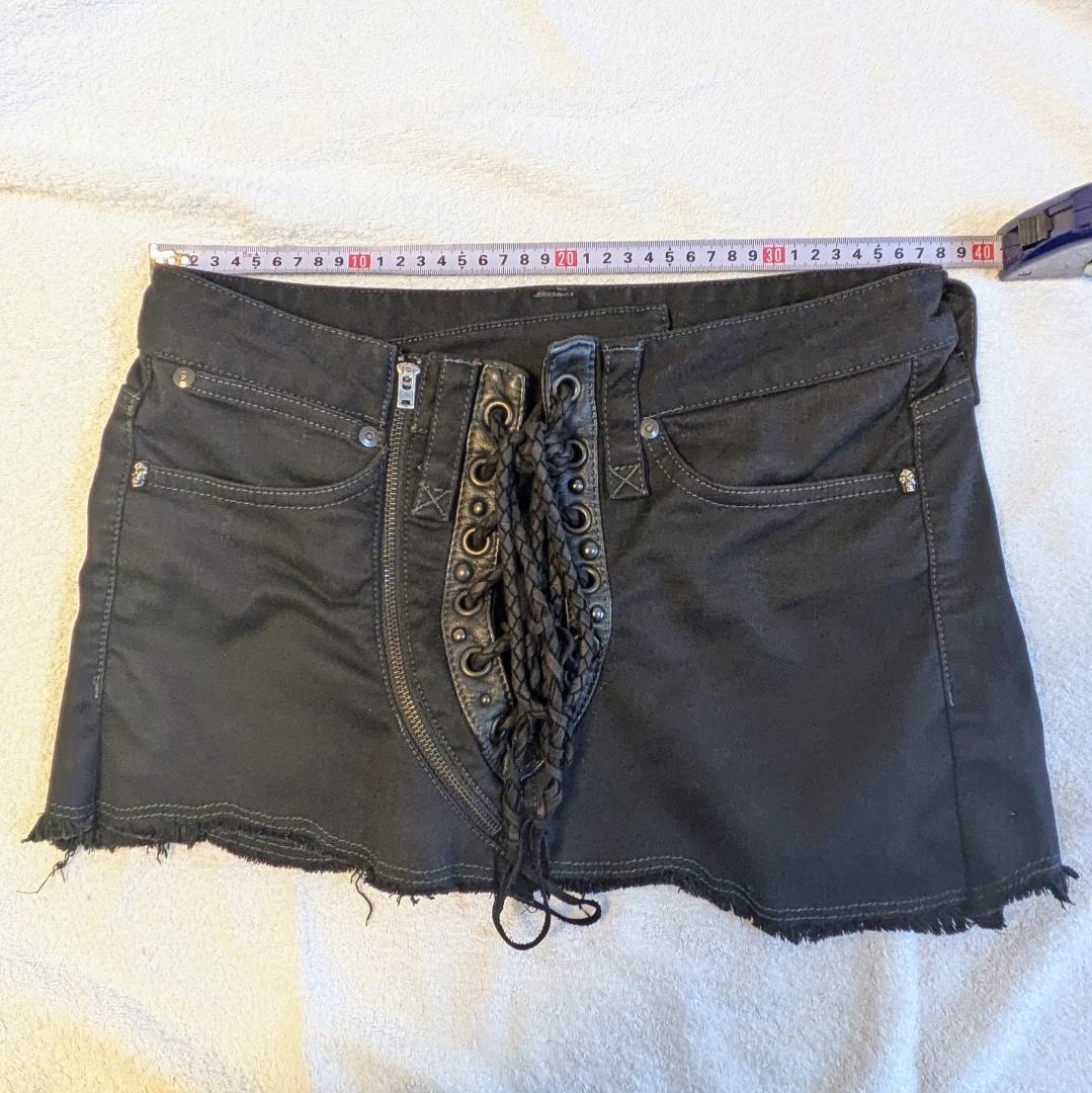 【if six was nine】サイズ25レースアップミニスカート黒【美品】