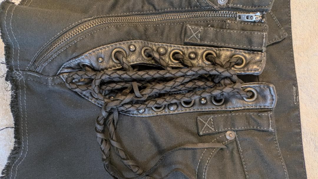 【if six was nine】サイズ25レースアップミニスカート黒【美品】