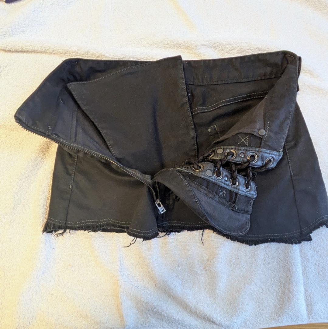 【if six was nine】サイズ25レースアップミニスカート黒【美品】