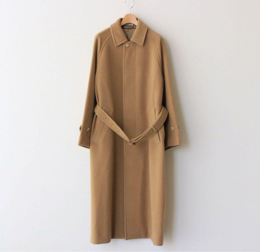 AURALEE カシミアウールモッサーステンカラーコート - メルカリ
