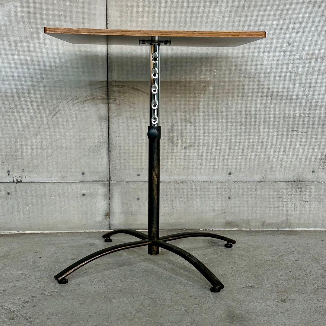 ✦無骨✦ミッドセンチュリーテイスト × 昇降式カフェテーブル　鉄脚