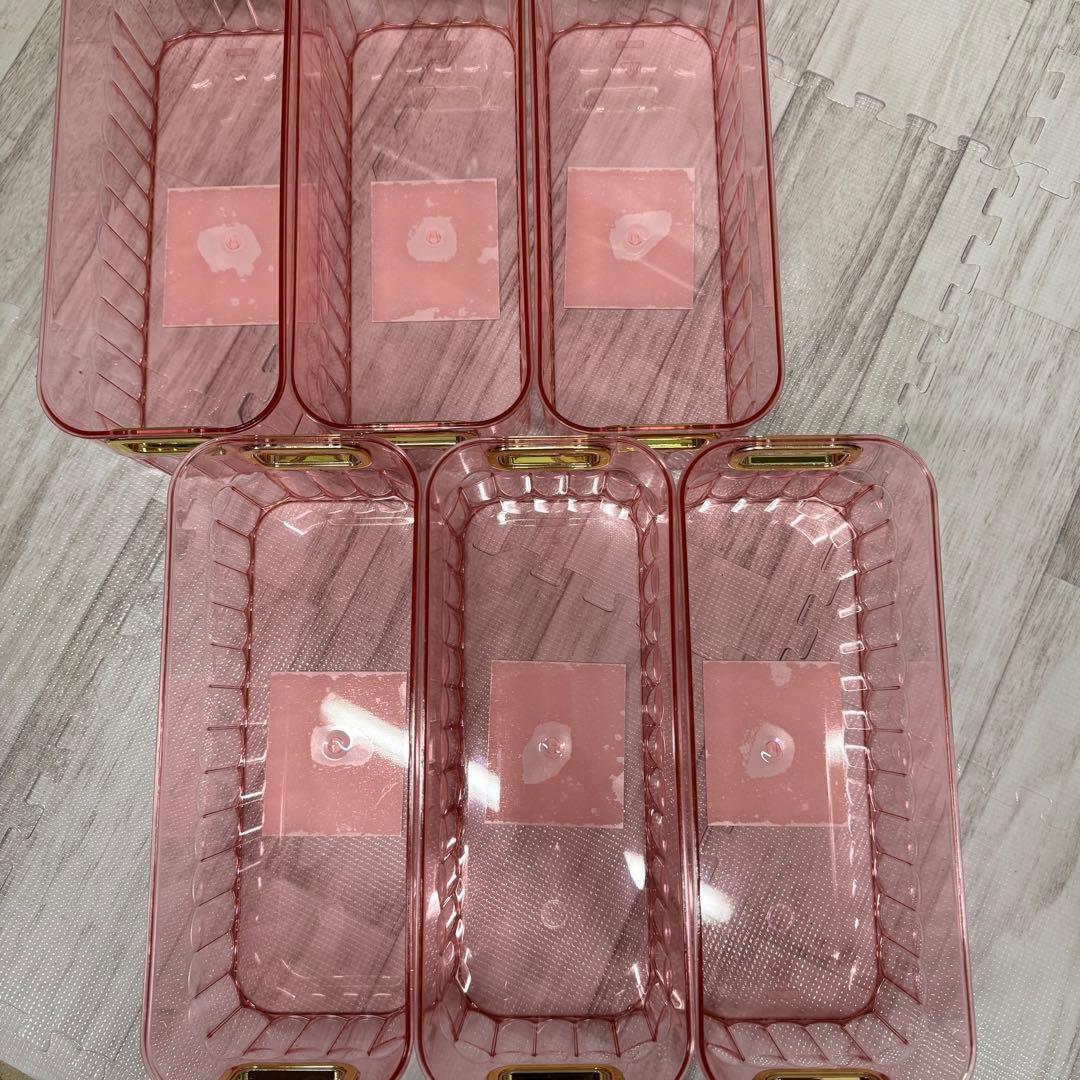 THREEPPY 冷蔵庫収納ケース ピンク 6点セット - メルカリ