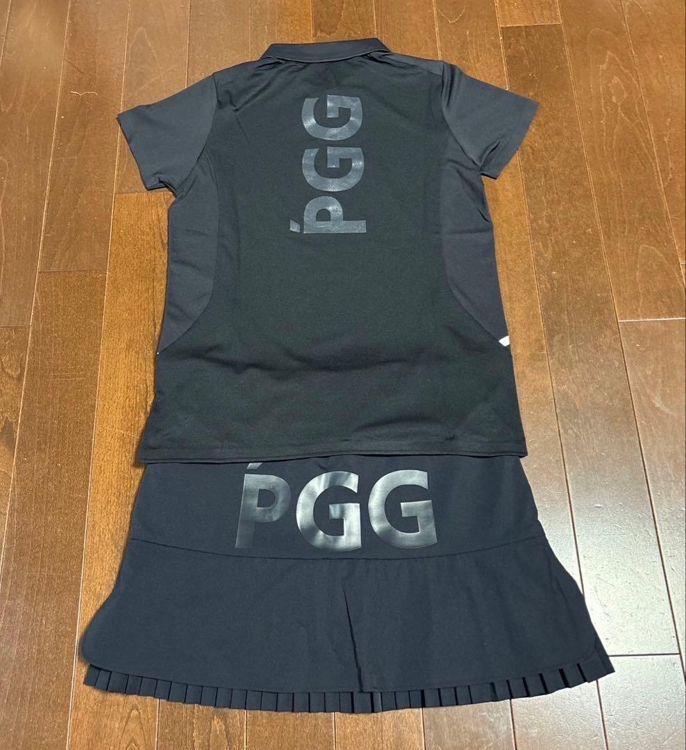 パーリーゲイツPGG N yトビーストレッチブラックプリーツ仕様スカート