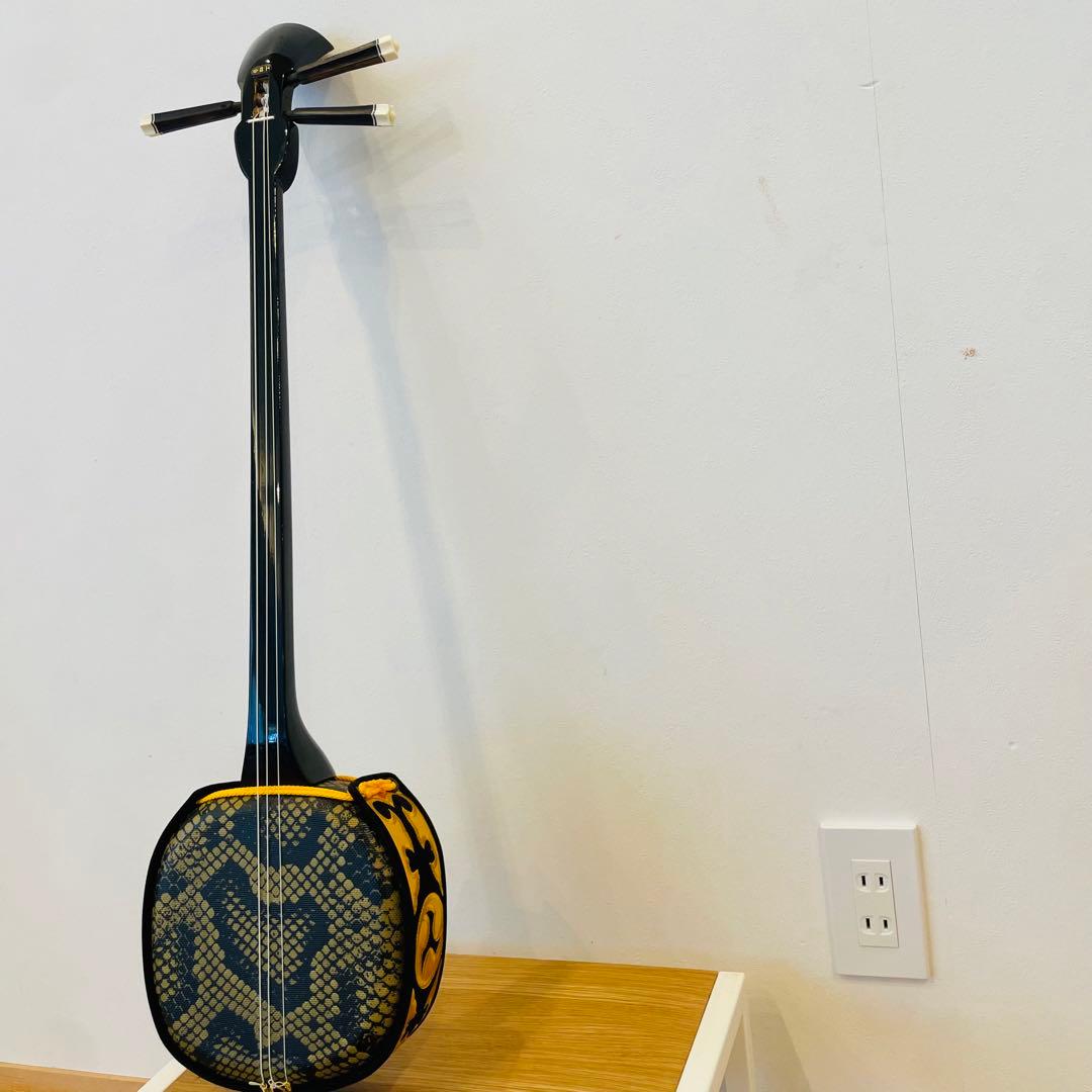 良品 本格 沖縄三線 蛇味線 沖縄三味線 初心者 人工革 ヘビ