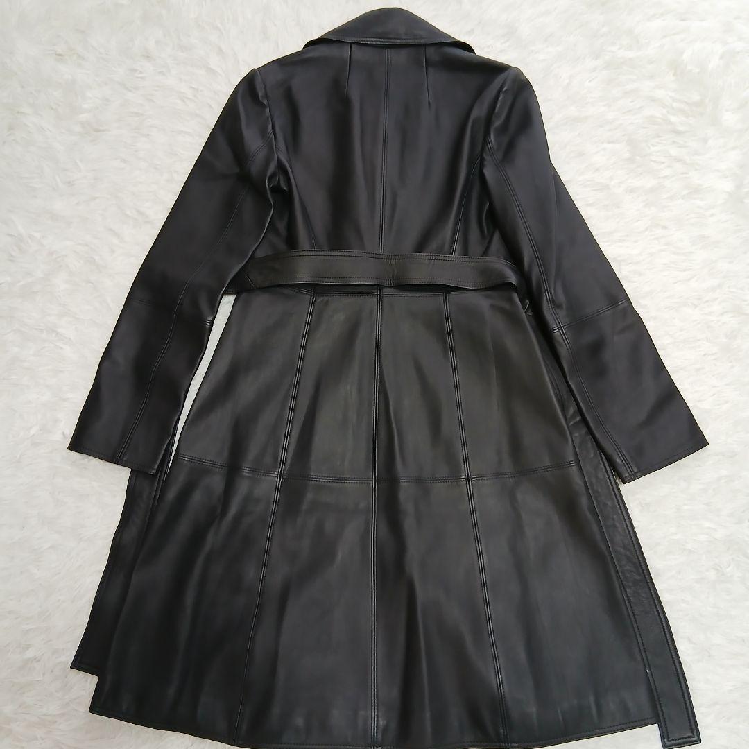 【Theory】現行タグ　オールシープレザー　ロングチェスターコート　ベルト付