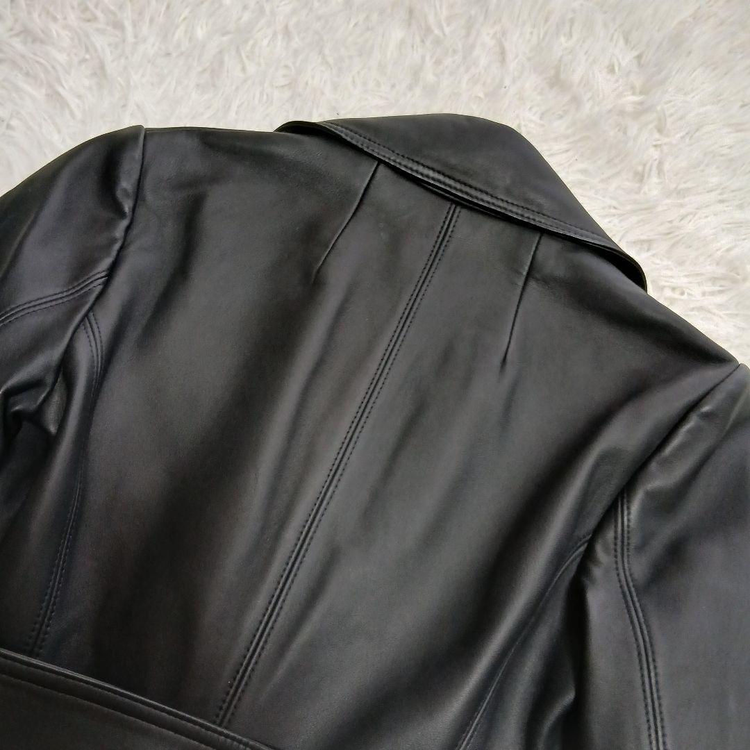 【Theory】現行タグ　オールシープレザー　ロングチェスターコート　ベルト付