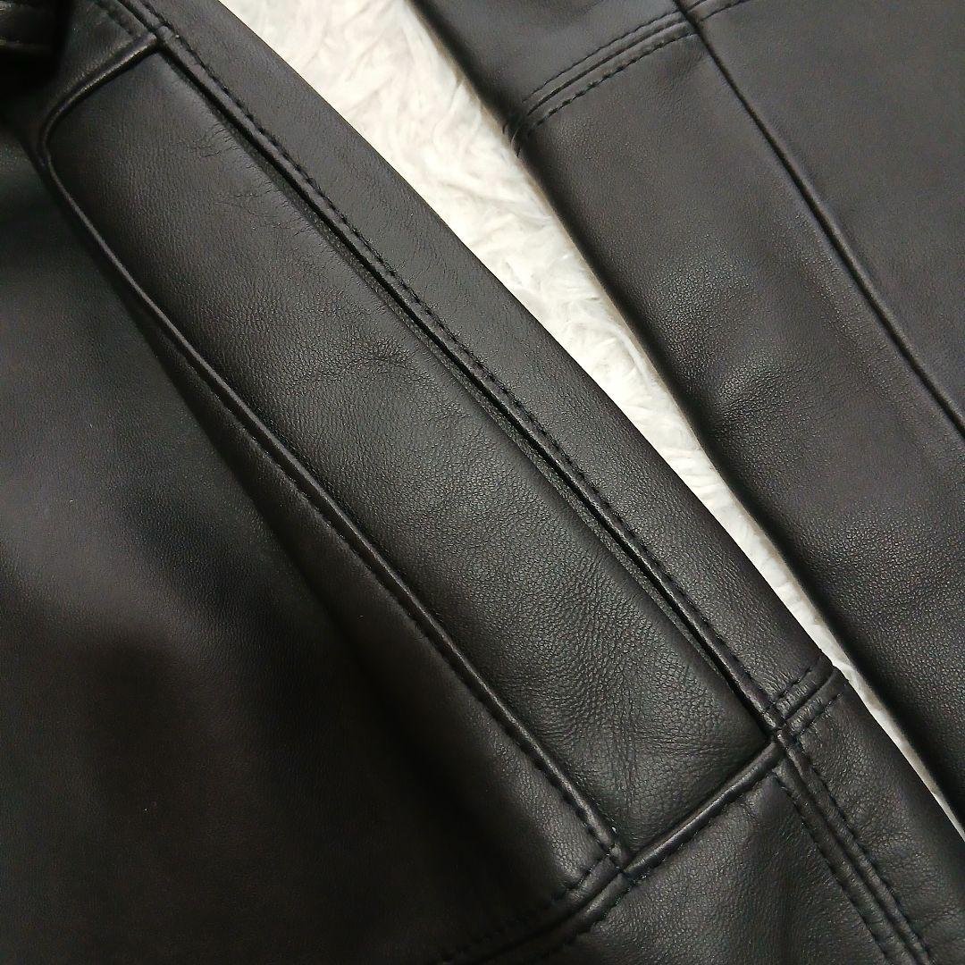 【Theory】現行タグ　オールシープレザー　ロングチェスターコート　ベルト付