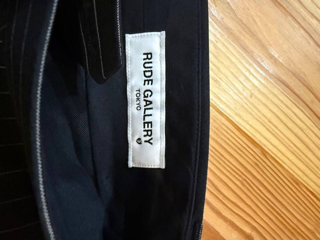 RUDE GALLERY ストライプ ブラックスラックス