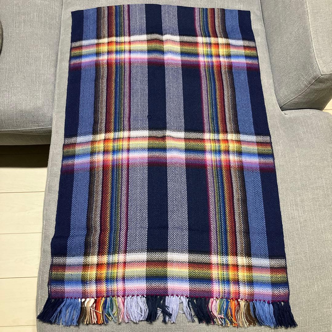 THE INOUE BROTHERS 大判アルパカマフラー　ネイビー ビームス