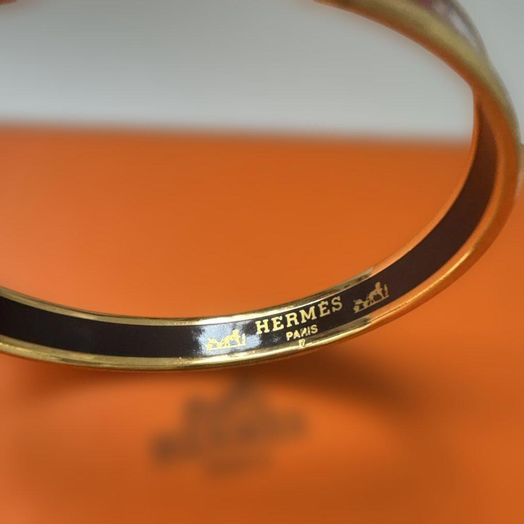 美品　エルメス バングル ブレスレット HERMES 七宝焼　エマイユ