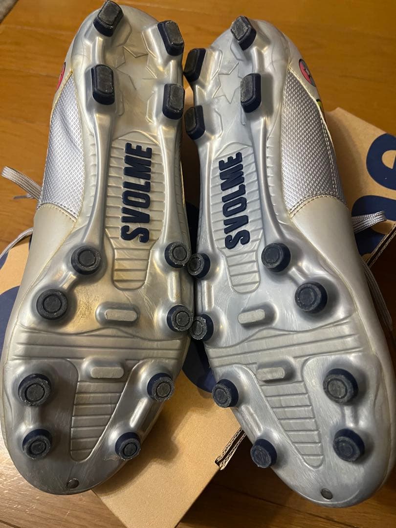 SVOLME サッカーシューズ スパイク シルバー