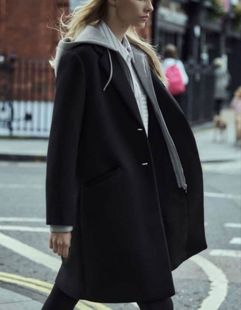 美品⭐︎ZARA デタッチャブルフードコート ロング チェスター