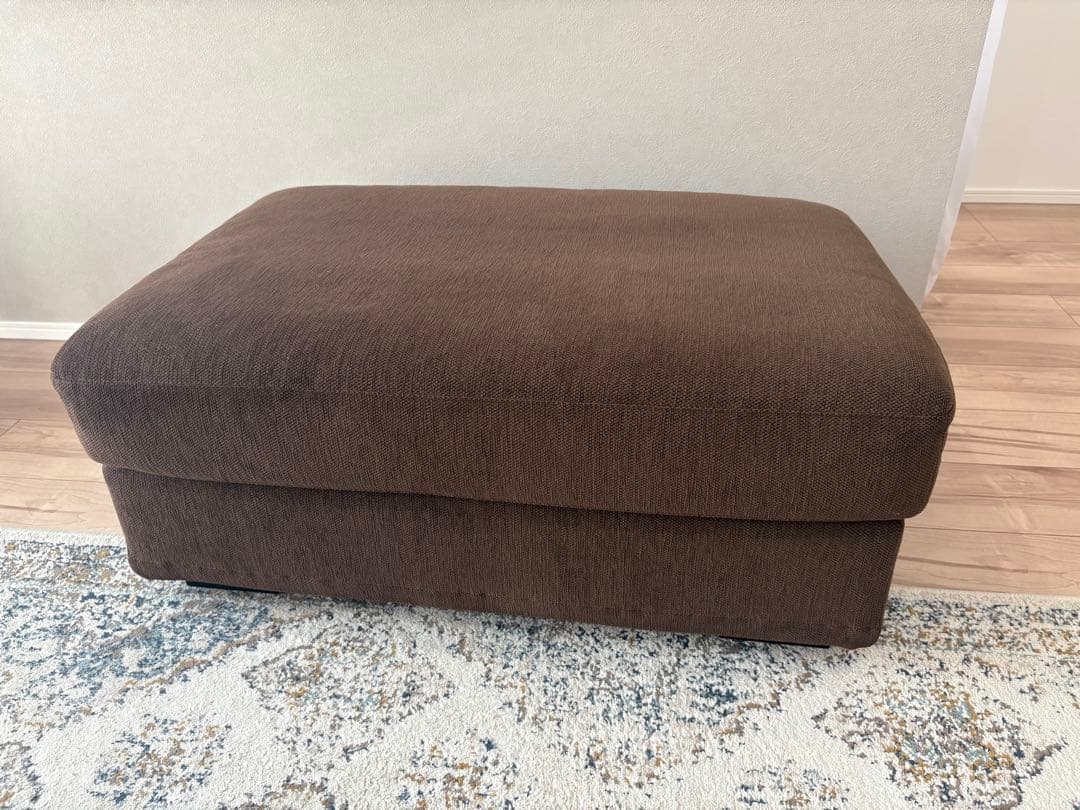estic SPIGAオットマン ファブリック ブラウン スツール