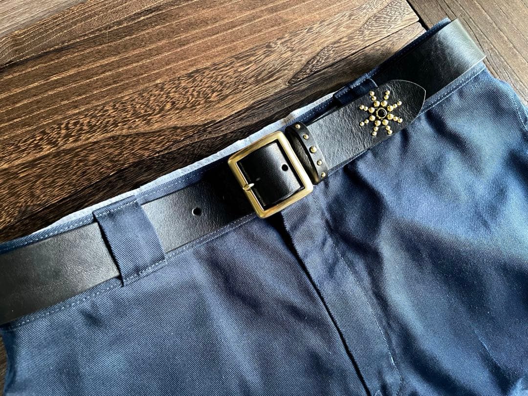 ディッキーズ874専用スタッズギャリソンベルト ミッスーリ真鍮HTC