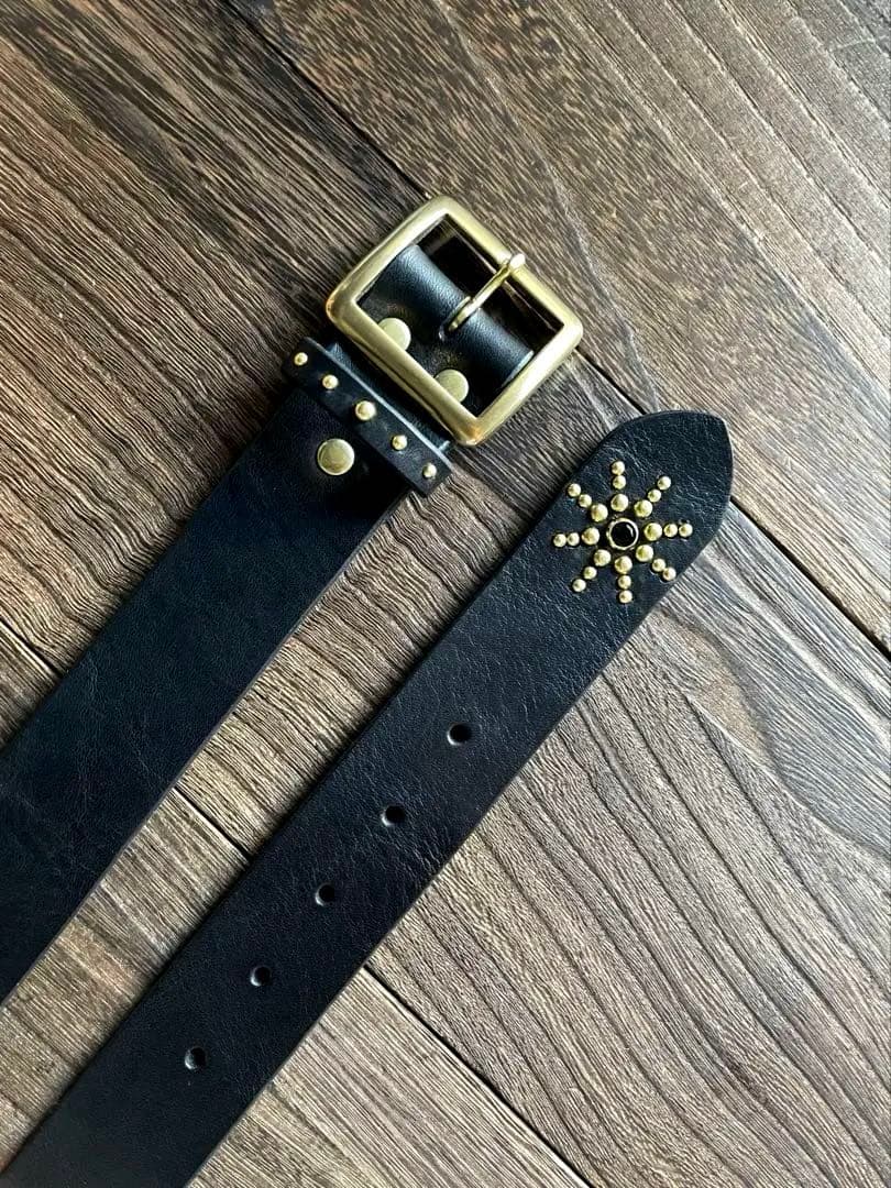 ディッキーズ874専用スタッズギャリソンベルト ミッスーリ真鍮HTC